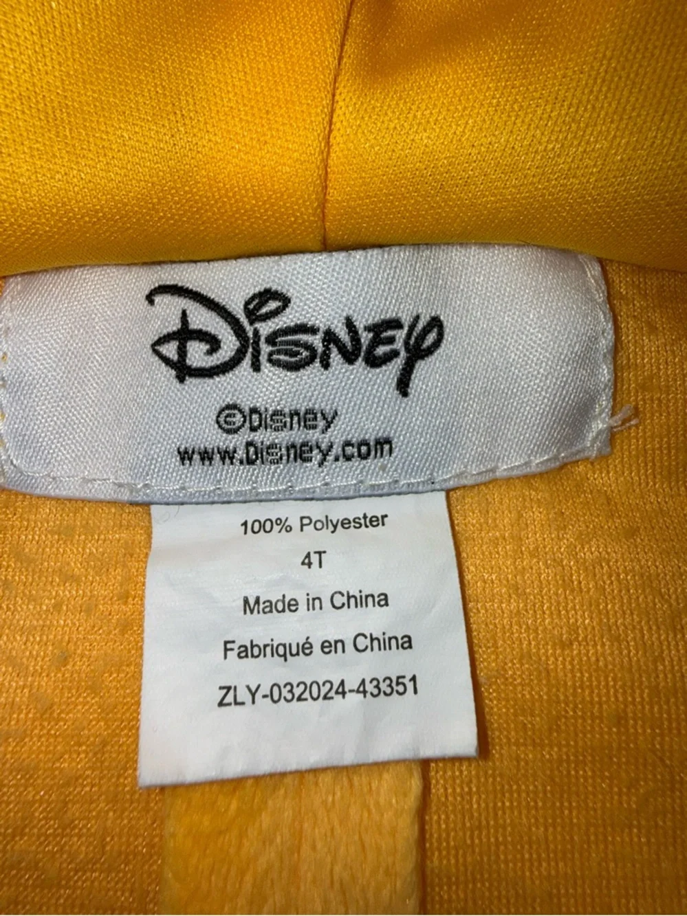 Disney Pluto Kids Costume | One-Piece Hooded Plush Size 4T